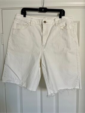 Off White Distressed Denim Jorts Size 17